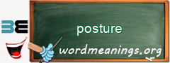 WordMeaning blackboard for posture